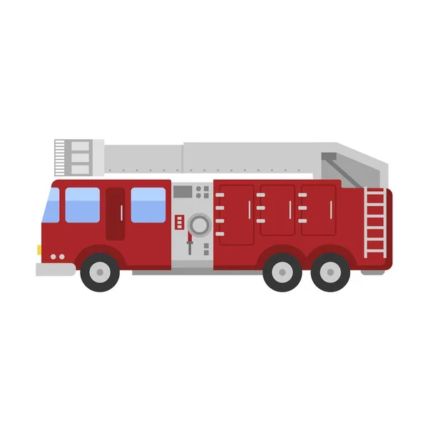 Подробная иллюстрация пожарной машины — стоковый вектор