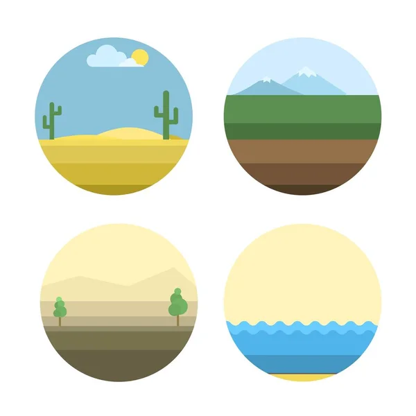 Natuur achtergrond vector set. — Stockvector