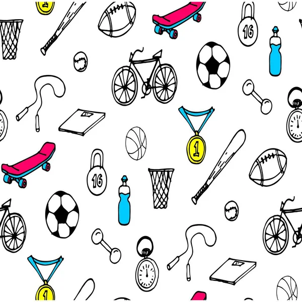 Doodles seamless pattern vector — Stock Vector