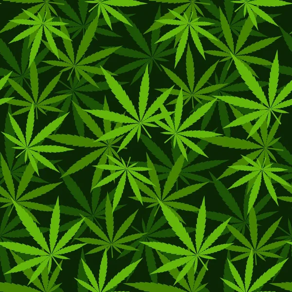Marijuana background  seamless patterns — Stock Vector