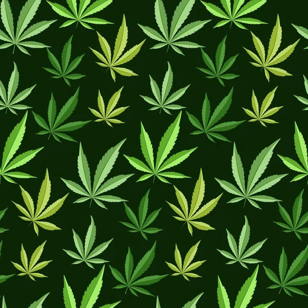 Marijuana background  seamless patterns — Stock Vector