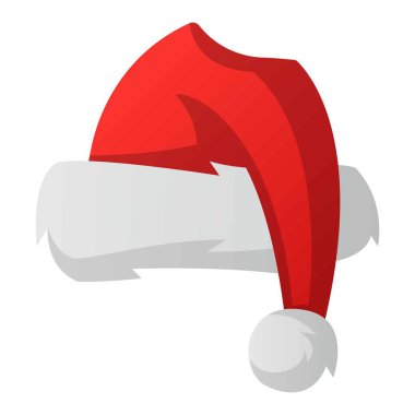 Noel Baba Noel şapka vektör çizim.