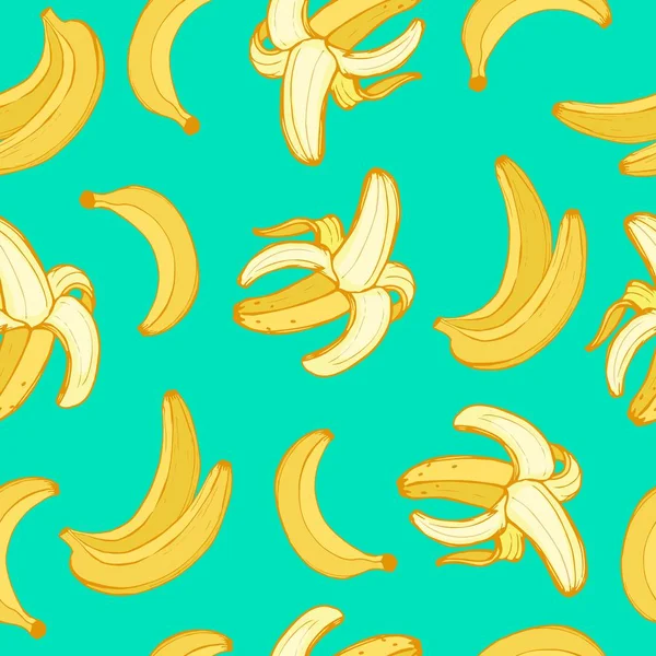 Frutas banana sem costura padrões vetor — Vetor de Stock