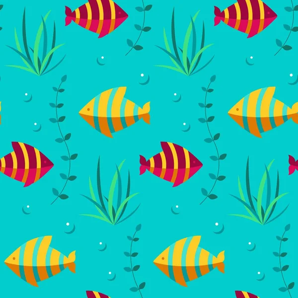 Seamless patterns sea vector — Stock Vector