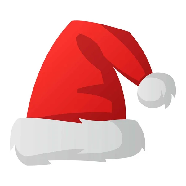 Santa kerst hoed vectorillustratie. — Stockvector