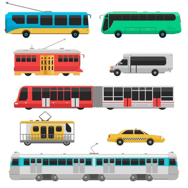 Ilustración vectorial transporte urbano — Vector de stock