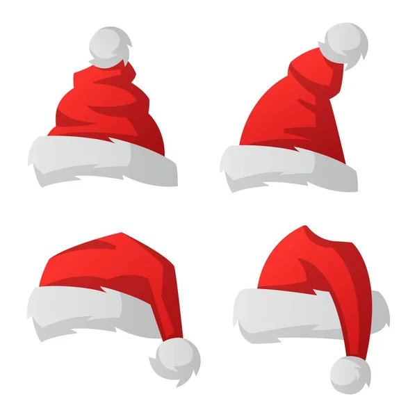 Santa Χριστούγεννα καπέλο διανυσματικά εικονογράφηση. — Διανυσματικό Αρχείο