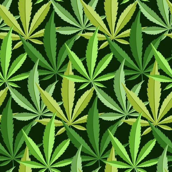 Bez szwu wzorów tła marihuany — Wektor stockowy