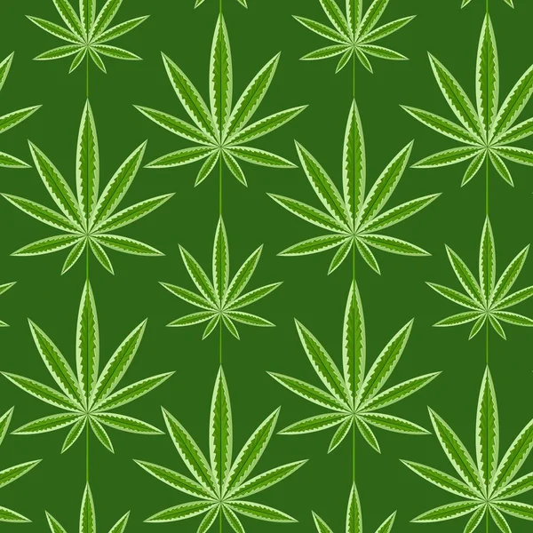Marijuana background  seamless patterns — Stock Vector