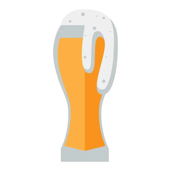 Bierglas isoliert auf weiß — Stockvektor