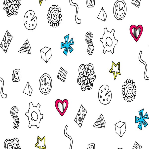Doodles vector patrón sin costuras — Archivo Imágenes Vectoriales