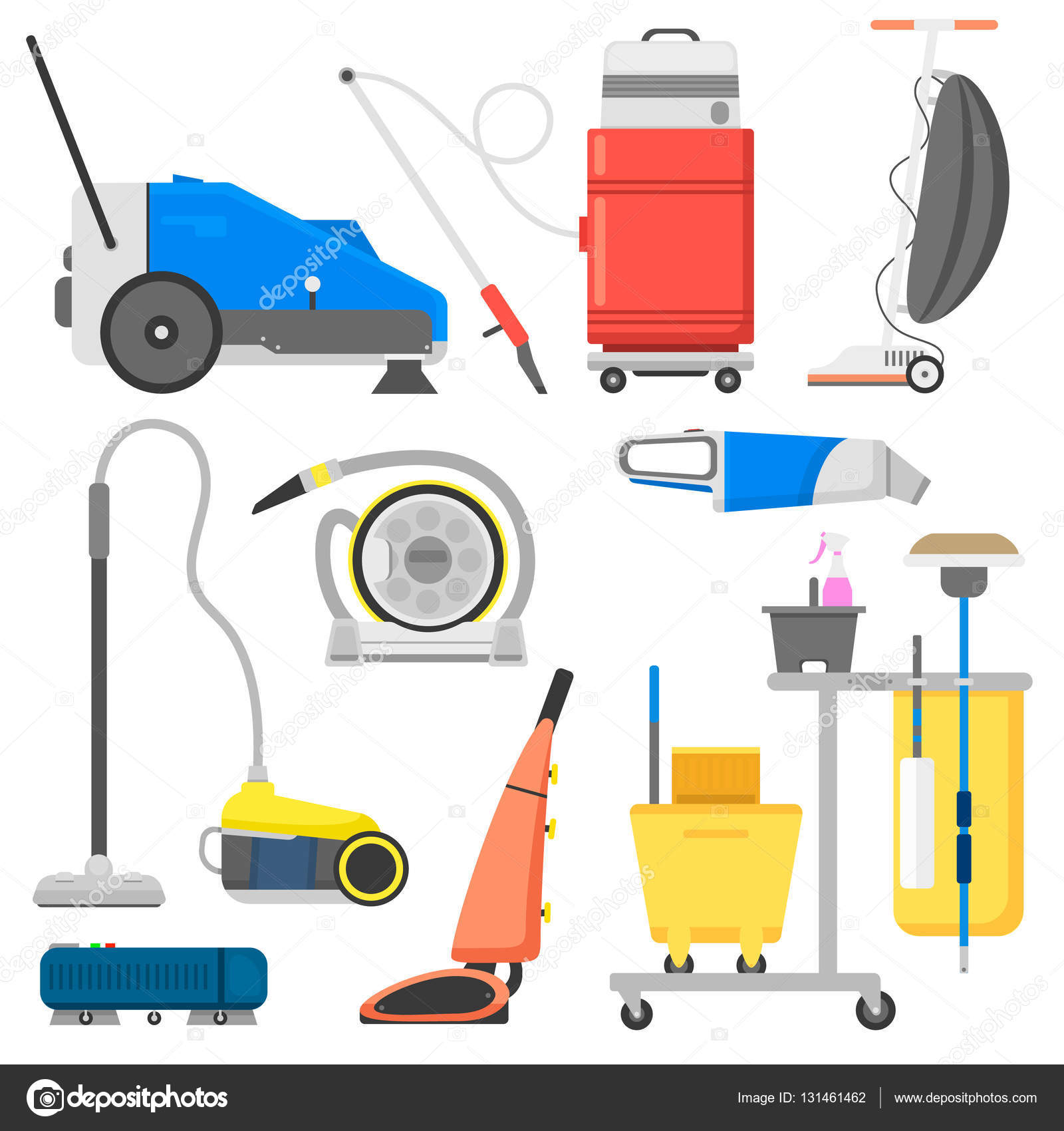 Different household tools and equipments Vector Image
