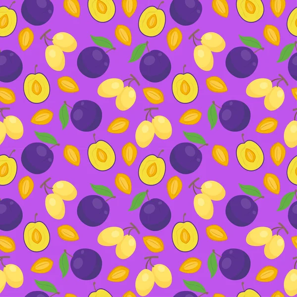 Fruits mandarine motifs sans couture vecteur — Image vectorielle