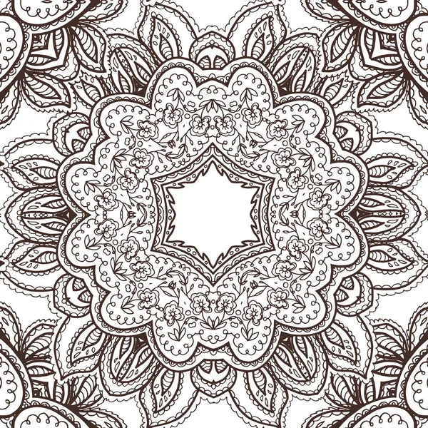 Mehendi mönster vektorillustration — Stock vektor