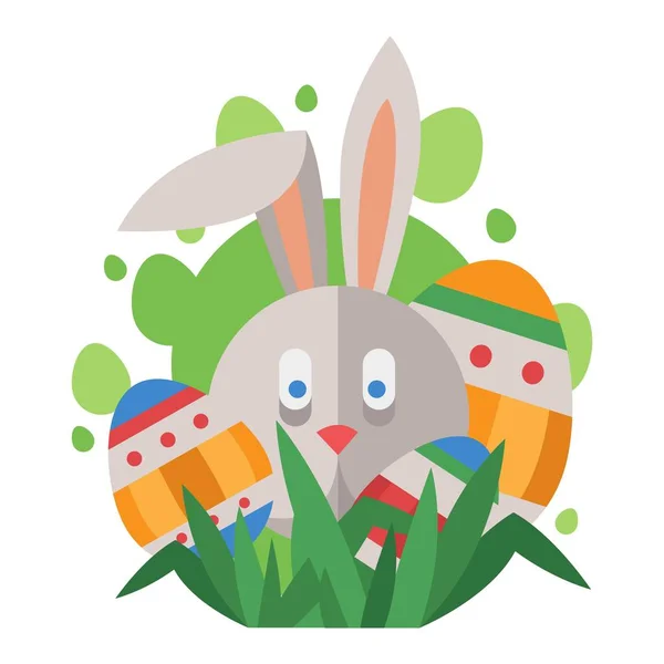 Lapin de Pâques tête de vecteur de lapin — Image vectorielle