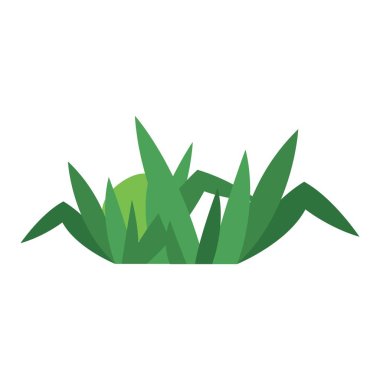 Çim vektör illüstrasyon izole.