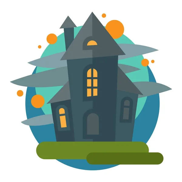 Scary dark castle vector.