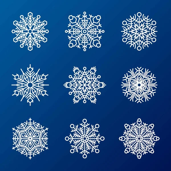 Snowflakes icons vector. — Stock Vector