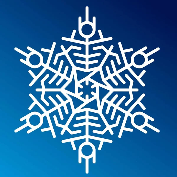 Icône de flocon de neige vecteur . — Image vectorielle