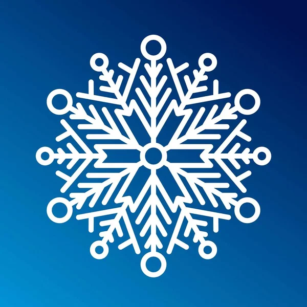 Fiocco di neve icona vettoriale . — Vettoriale Stock