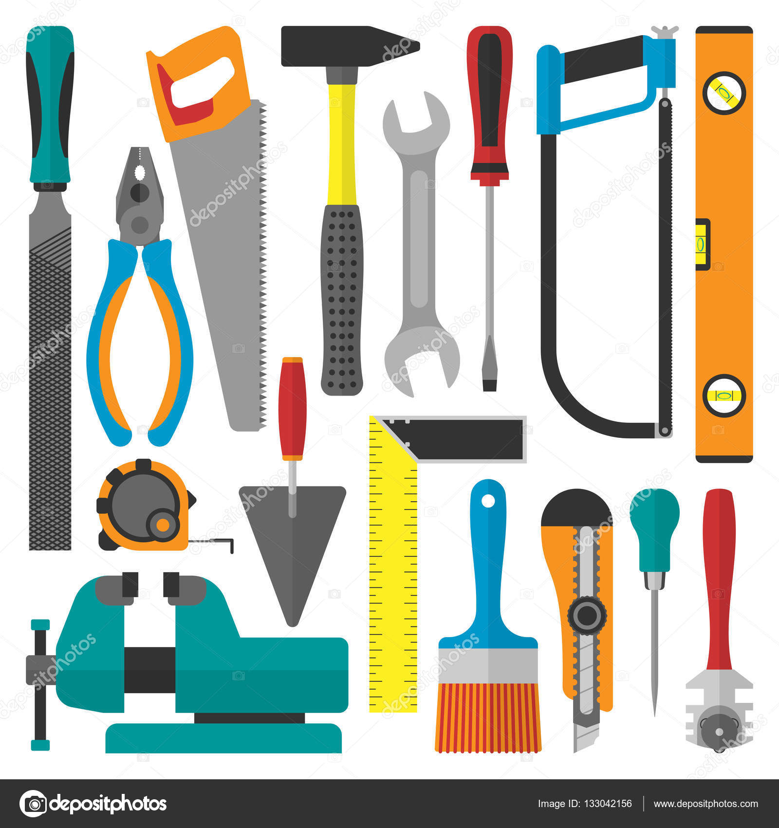 Home repair tools vector set. — Stock Vector © VectorShow 133042156