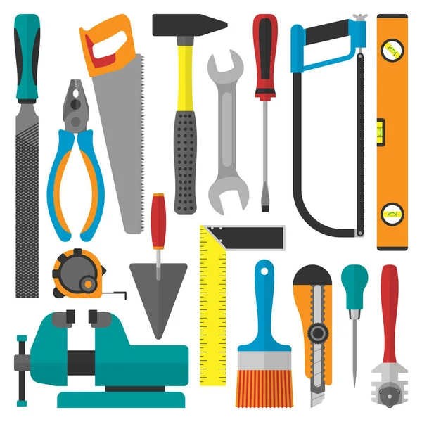 Set di strumenti di riparazione domestica vettoriale . — Vettoriale Stock