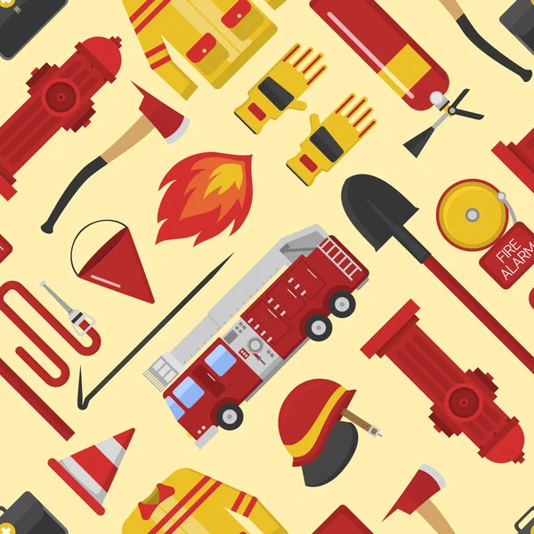 Firefiters patroon vectorillustratie. — Stockvector