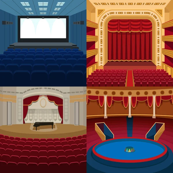 Theater und Szene Hintergrund Vektor. — Stockvektor