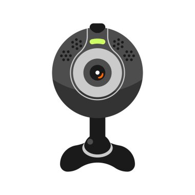 Web kamera vektör çizim üzerinde beyaz