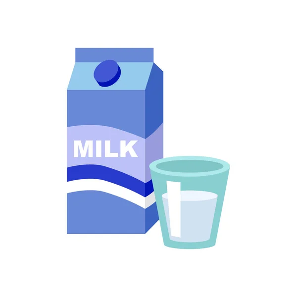 牛奶盒病媒图解. — 图库矢量图片