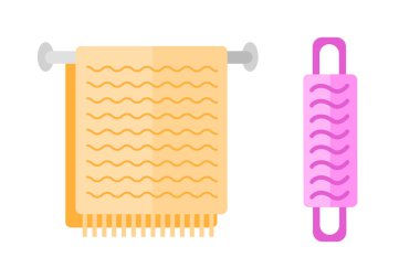 Havluyu tutucu vektör çizim