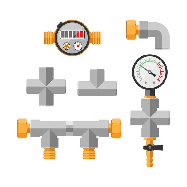 Rohre Vektor Symbole isoliert. — Stockvektor