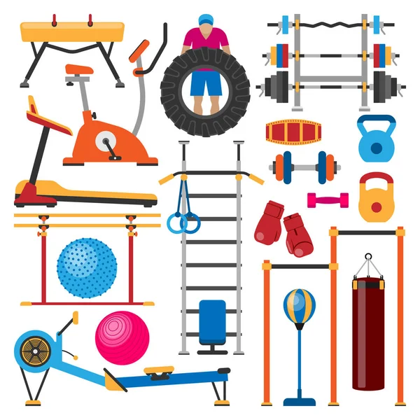 Sport gym equipment vector. — Stock Vector