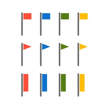 Vektör bayrakları çizim.