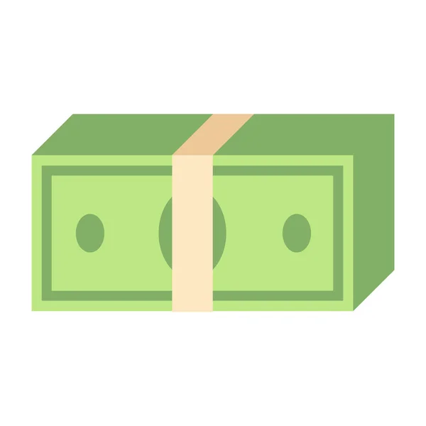 Papel dólar pila vector ilustración . — Vector de stock