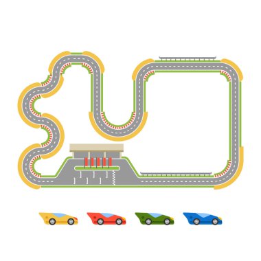 Yarış parça eğri yol
