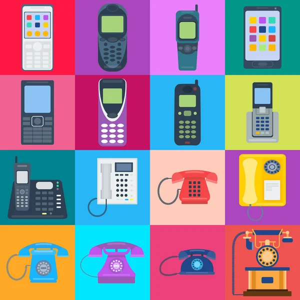 Telefoons vector iconen — Stockvector