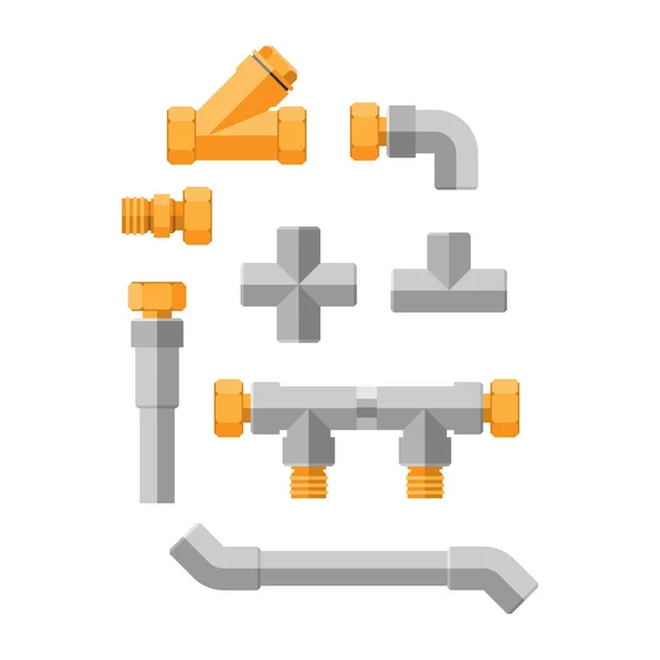 Pipes vector icons isolated. — Stock Vector