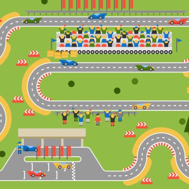 Yarış parça eğri yol