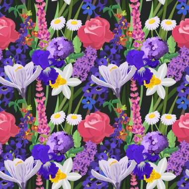 Dikişsiz desen vektör yaprak