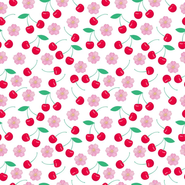 Fruits cherry seamless patterns