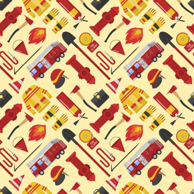 Firefiters desen vektör çizim.