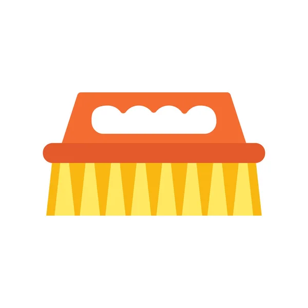Vector cleaning brush icon work equipment illustration. — Stock Vector