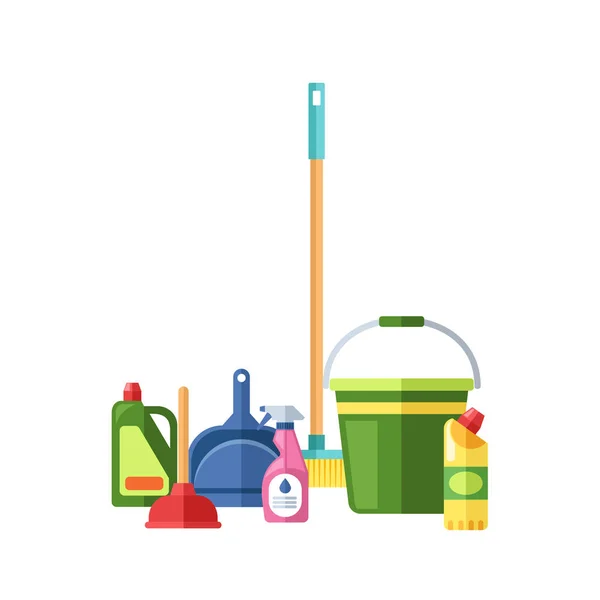 Vetor de ferramentas de limpeza casa —  Vetores de Stock
