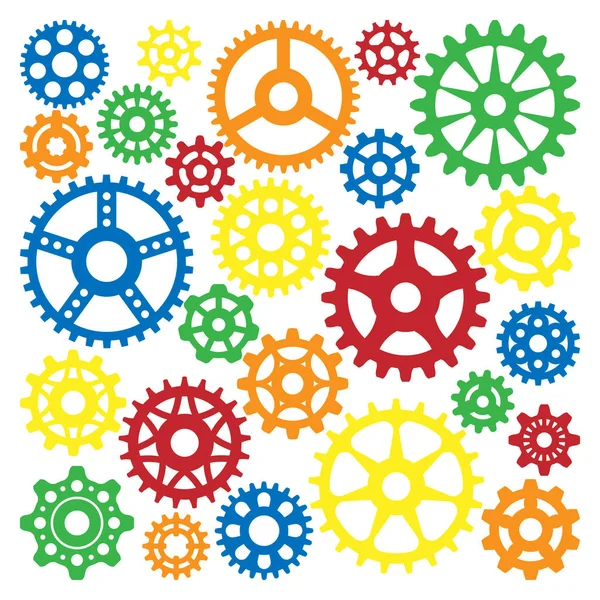 Dişli simgeler izole vektör çizim.