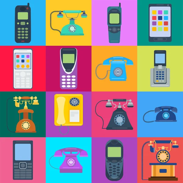 Teléfonos iconos vectoriales — Vector de stock