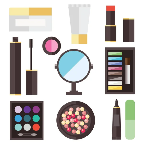 Iconos cosméticos de belleza — Vector de stock