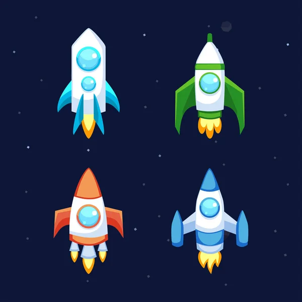Cohete vector iconos — Vector de stock