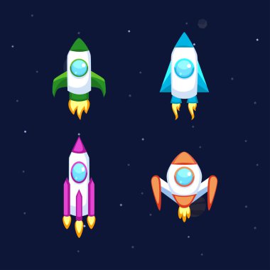 Roket vektör simgeler