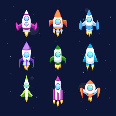 Roket vektör simgeler
